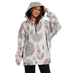 Pastel-boho-pattern Women s Ski And Snowboard Waterproof Breathable Jacket