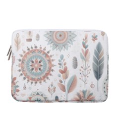 Pastel-boho-pattern 13  Vertical Laptop Sleeve Case With Pocket by designsbymallika