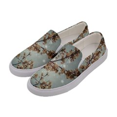 Dreamy Nature Motif Women s Canvas Slip Ons