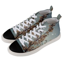 Dreamy Nature Motif Men s Mid-top Canvas Sneakers