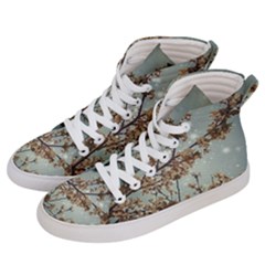 Dreamy Nature Motif Women s Hi-top Skate Sneakers