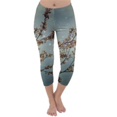 Dreamy Nature Motif Capri Winter Leggings 