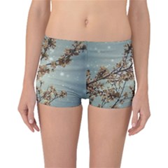 Dreamy Nature Motif Boyleg Bikini Bottoms