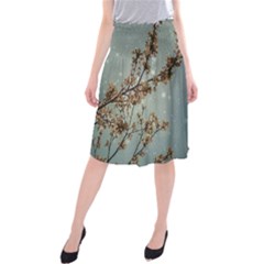 Dreamy Nature Motif Midi Beach Skirt