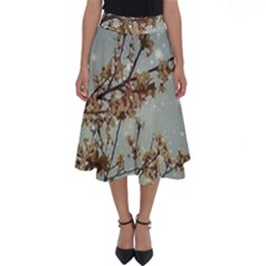 Dreamy Nature Motif Perfect Length Midi Skirt