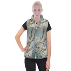 Dreamy Nature Motif Women s Button Up Vest