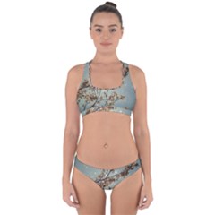 Dreamy Nature Motif Cross Back Hipster Bikini Set