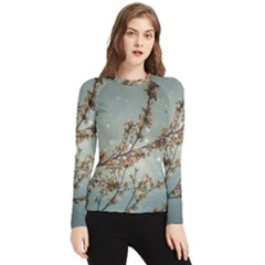 Dreamy Nature Motif Women s Long Sleeve Rash Guard