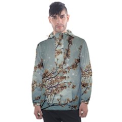 Dreamy Nature Motif Men s Front Pocket Pullover Windbreaker