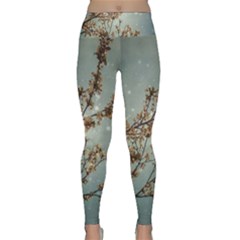 Dreamy Nature Motif Lightweight Velour Classic Yoga Leggings