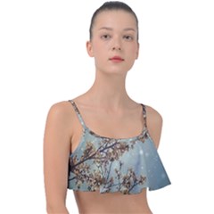 Dreamy Nature Motif Frill Bikini Top