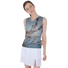 Dreamy Nature Motif Women s Sleeveless Sports Top