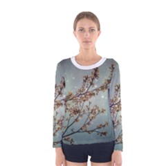 Dreamy Nature Motif Women s Long Sleeve T-shirt