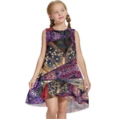 Stars Christmas Advent Kids  Frill Swing Dress