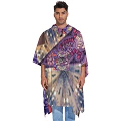 Stars Christmas Advent Men s Hooded Rain Ponchos