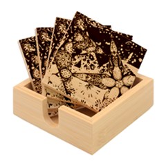 Stars Christmas Advent Bamboo Coaster Set