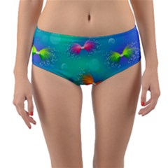 Christmas Pattern Reversible Mid-waist Bikini Bottoms