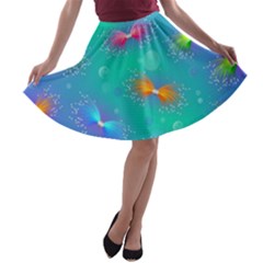 Christmas Pattern A-line Skater Skirt