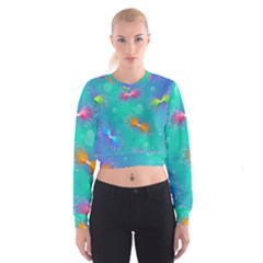 Christmas Pattern Cropped Sweatshirt