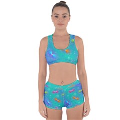 Christmas Pattern Racerback Boyleg Bikini Set