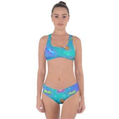 Christmas Pattern Criss Cross Bikini Set