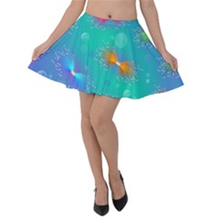 Christmas Pattern Velvet Skater Skirt