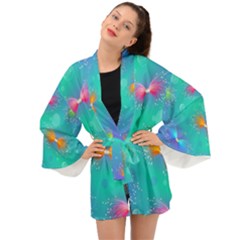 Christmas Pattern Long Sleeve Kimono