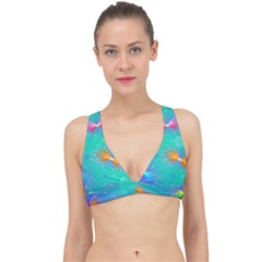 Christmas Pattern Classic Banded Bikini Top