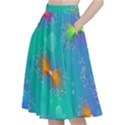 Christmas Pattern A-Line Full Circle Midi Skirt With Pocket View2