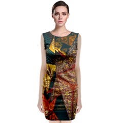 Star Lantern Lighting Sleeveless Velvet Midi Dress