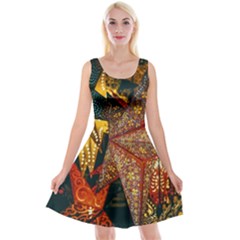 Star Lantern Lighting Reversible Velvet Sleeveless Dress