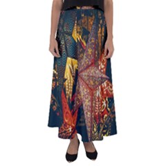 Star Lantern Lighting Flared Maxi Skirt by Paksenen