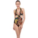 Star Lantern Lighting Halter Front Plunge Swimsuit View1