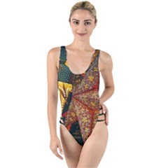 Star Lantern Lighting High Leg Strappy Swimsuit