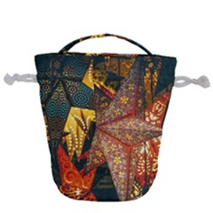 Star Lantern Lighting Drawstring Bucket Bag by Paksenen