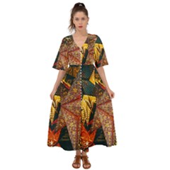 Star Lantern Lighting Kimono Sleeve Boho Dress