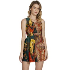 Star Lantern Lighting Sleeveless High Waist Mini Dress