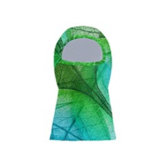 3d Leaves Texture Sheet Blue Green Balaclava Face Mask