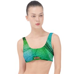 3d Leaves Texture Sheet Blue Green The Little Details Bikini Top