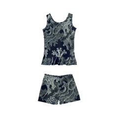 Weave Haeckel Lichenes Photobionten Kids  Boyleg Swimsuit