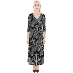 Weave Haeckel Lichenes Photobionten Quarter Sleeve Wrap Maxi Dress