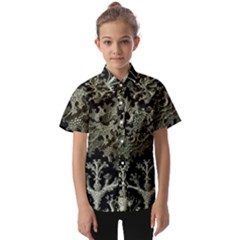 Weave Haeckel Lichenes Photobionten Kids  Short Sleeve Shirt by Cemarart