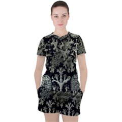 Weave Haeckel Lichenes Photobionten Women s T-shirt And Shorts Set