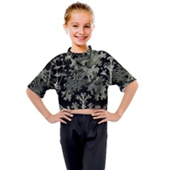 Weave Haeckel Lichenes Photobionten Kids Mock Neck T-shirt