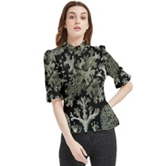 Weave Haeckel Lichenes Photobionten Frill Neck Blouse