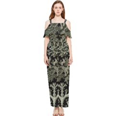 Weave Haeckel Lichenes Photobionten Draped Sleeveless Chiffon Jumpsuit