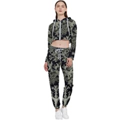 Weave Haeckel Lichenes Photobionten Cropped Zip Up Lounge Set