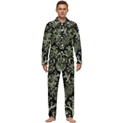 Weave Haeckel Lichenes Photobionten Men s Long Sleeve Velvet Pocket Pajamas Set