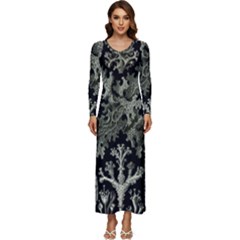 Weave Haeckel Lichenes Photobionten Long Sleeve Longline Maxi Dress