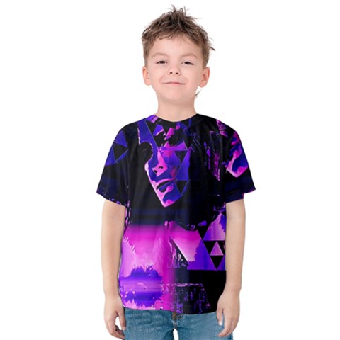 Counting Coup Ultraviolet Kids  Cotton T-shirt by MRNStudios